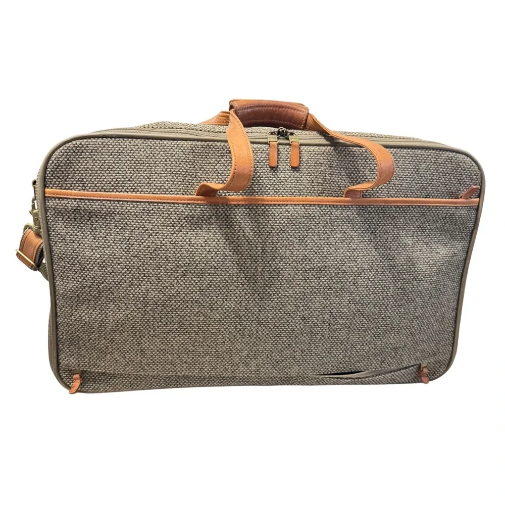 Hartmann Tweed Travel Bag Unisex OS‎ Tan Brown Vintage Belting Leather Carryon